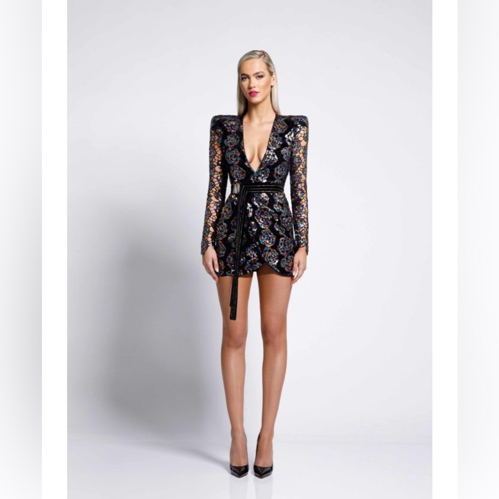 Beautiful Zhivago Miami Nights Mini Dress in Multi US4
